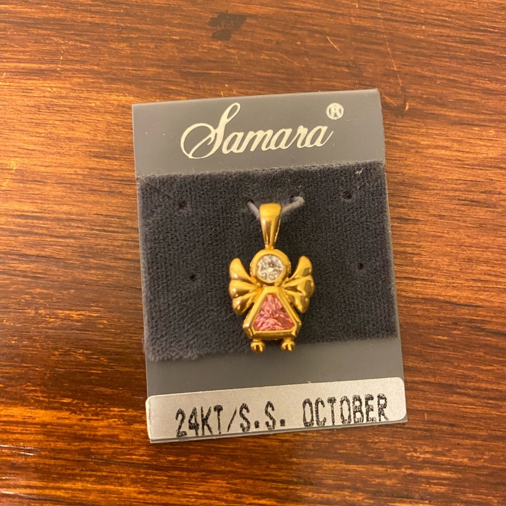 24k gold plate sterling silver angel charm